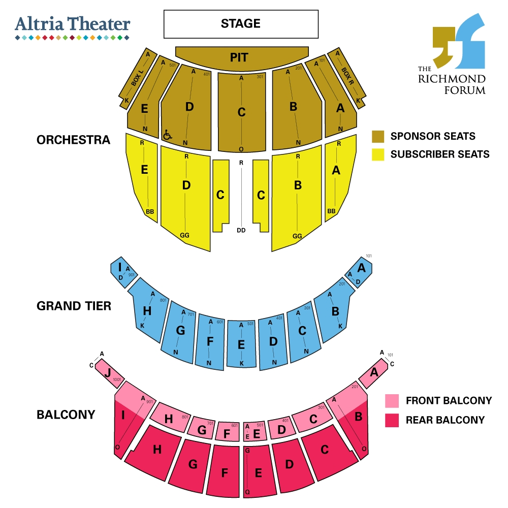 8 Photos Altria Theater Seating Chart With Seat Numbers And Review 