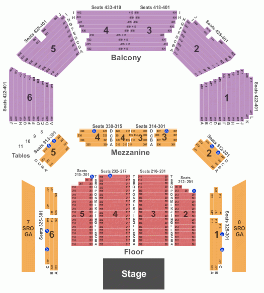 ACL Live At The Moody Theater Seating Chart Austin