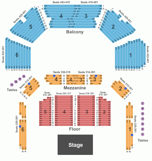 ACL Live At The Moody Theater Seating Chart Austin