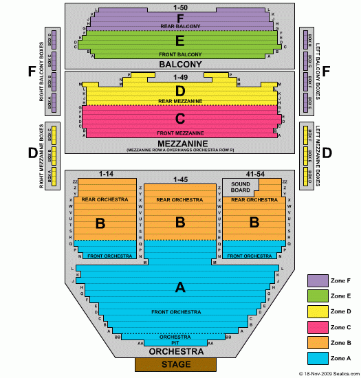 Ahmanson Theatre Seating Chart Ahmanson Theatre Los Angeles CA