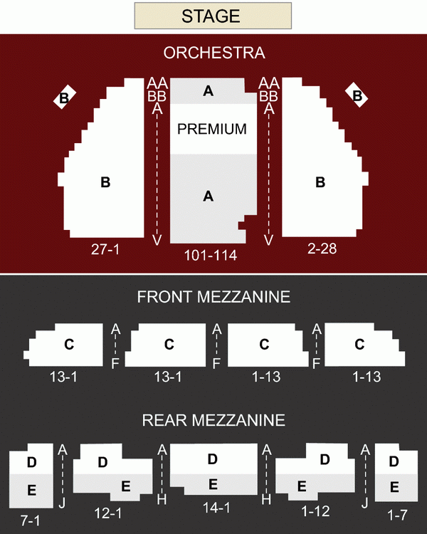 Ain T Too Proud Imperial Theater Seating Chart Chart Walls