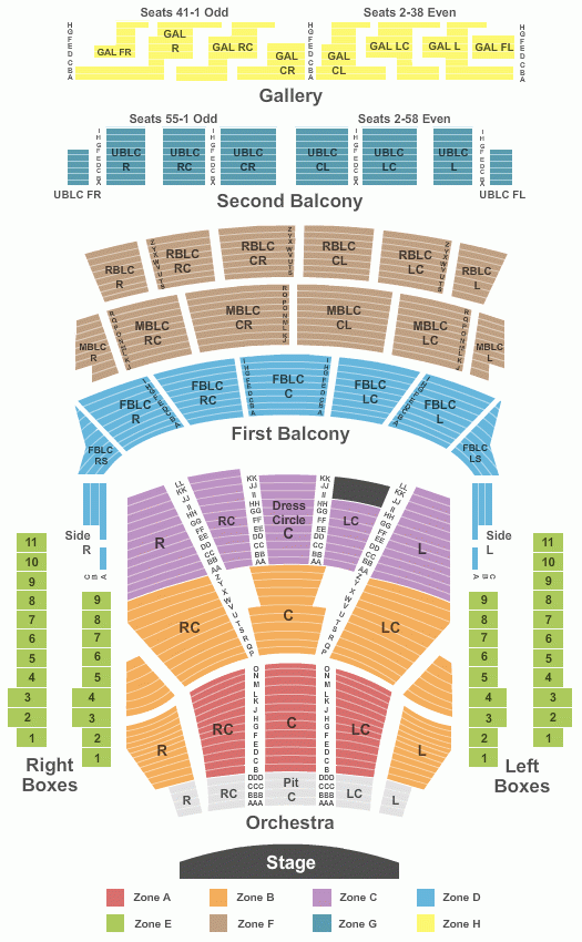 Auditorium Theatre Seating Chart Chicago