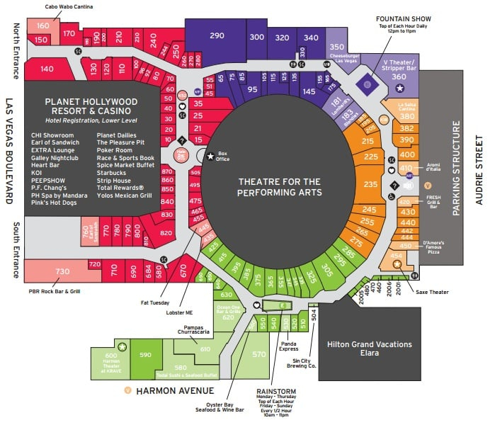 Axis Las Vegas Seating Chart Zappos Theater Seating Rateyourseats Com