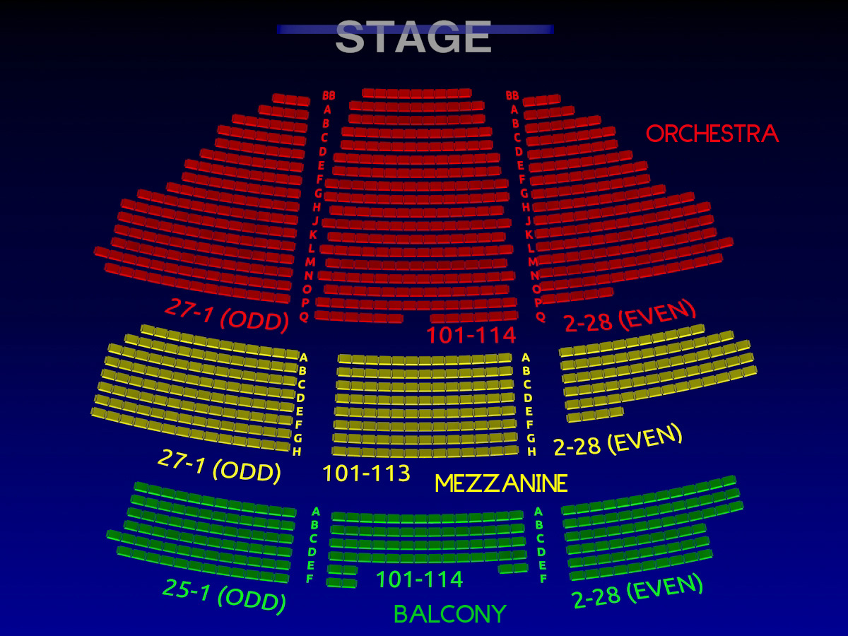 Gothic Theater Seating Chart Theater Seating Chart