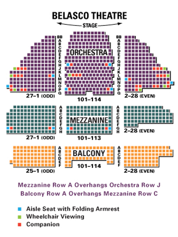 Belasco Theatre Seating Chart Theatre In New York