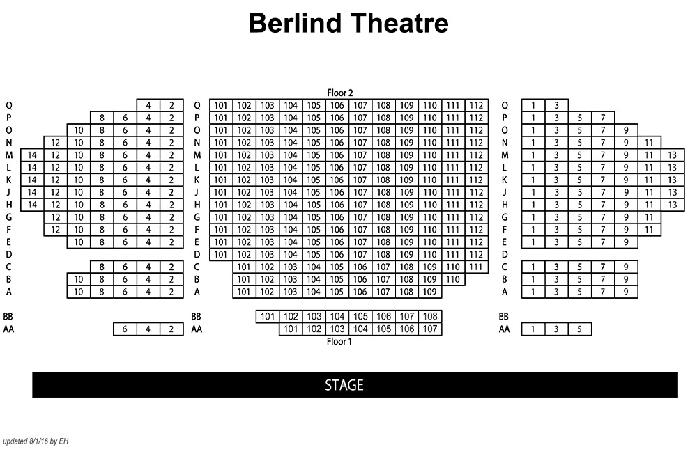 Berlind Theater Seating Chart Theater Seating Chart