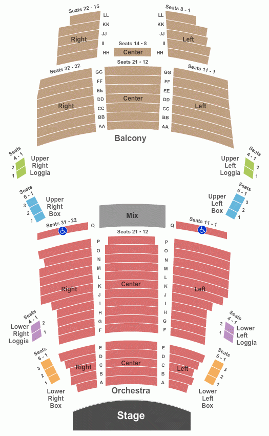 Bijou Theatre Seating Chart Maps Knoxville