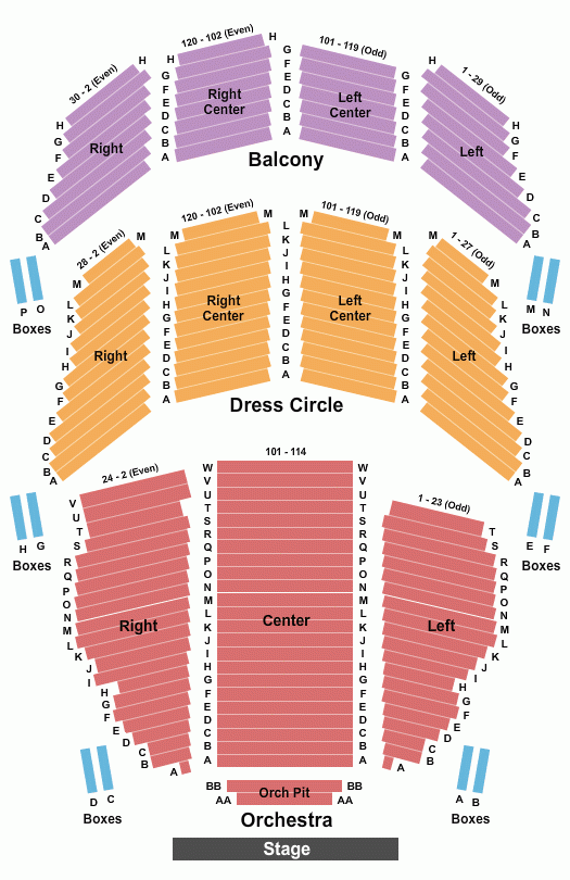 Boston Opera House Seating Chart With Views Two Birds Home