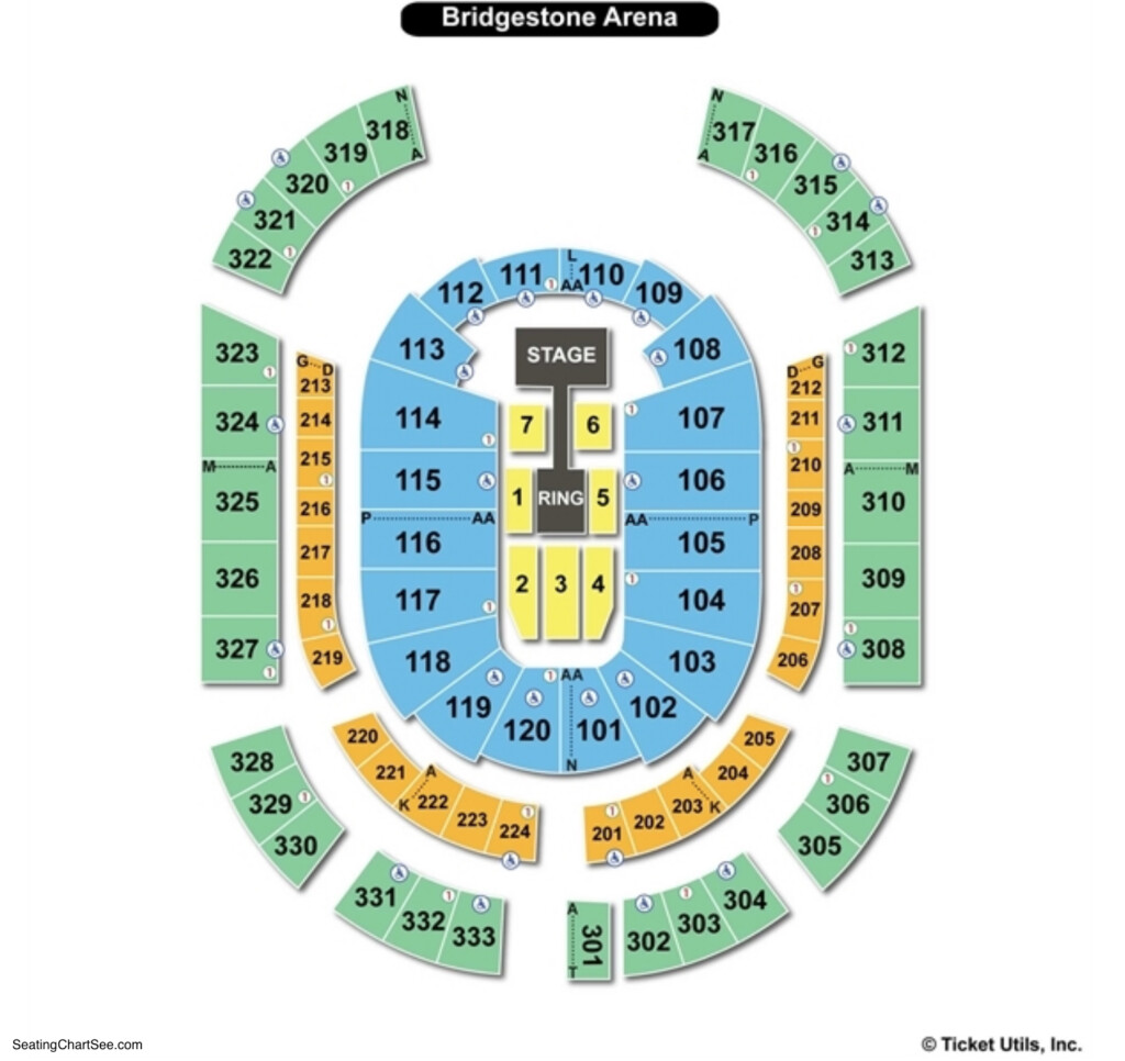 Bridgestone Arena Seating Charts Views Games Answers Cheats