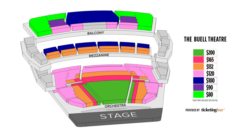 Buell Theater Detailed Seating Chart Two Birds Home