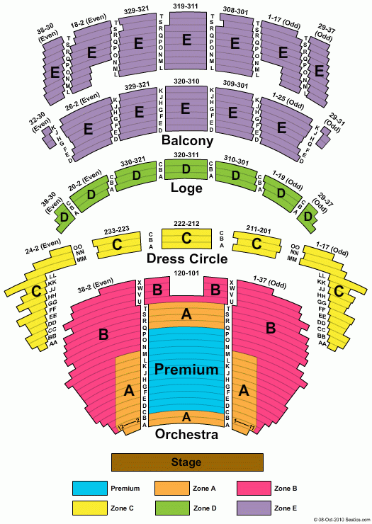 Cadillac Palace Theatre Seating Chart Cadillac Palace Theatre