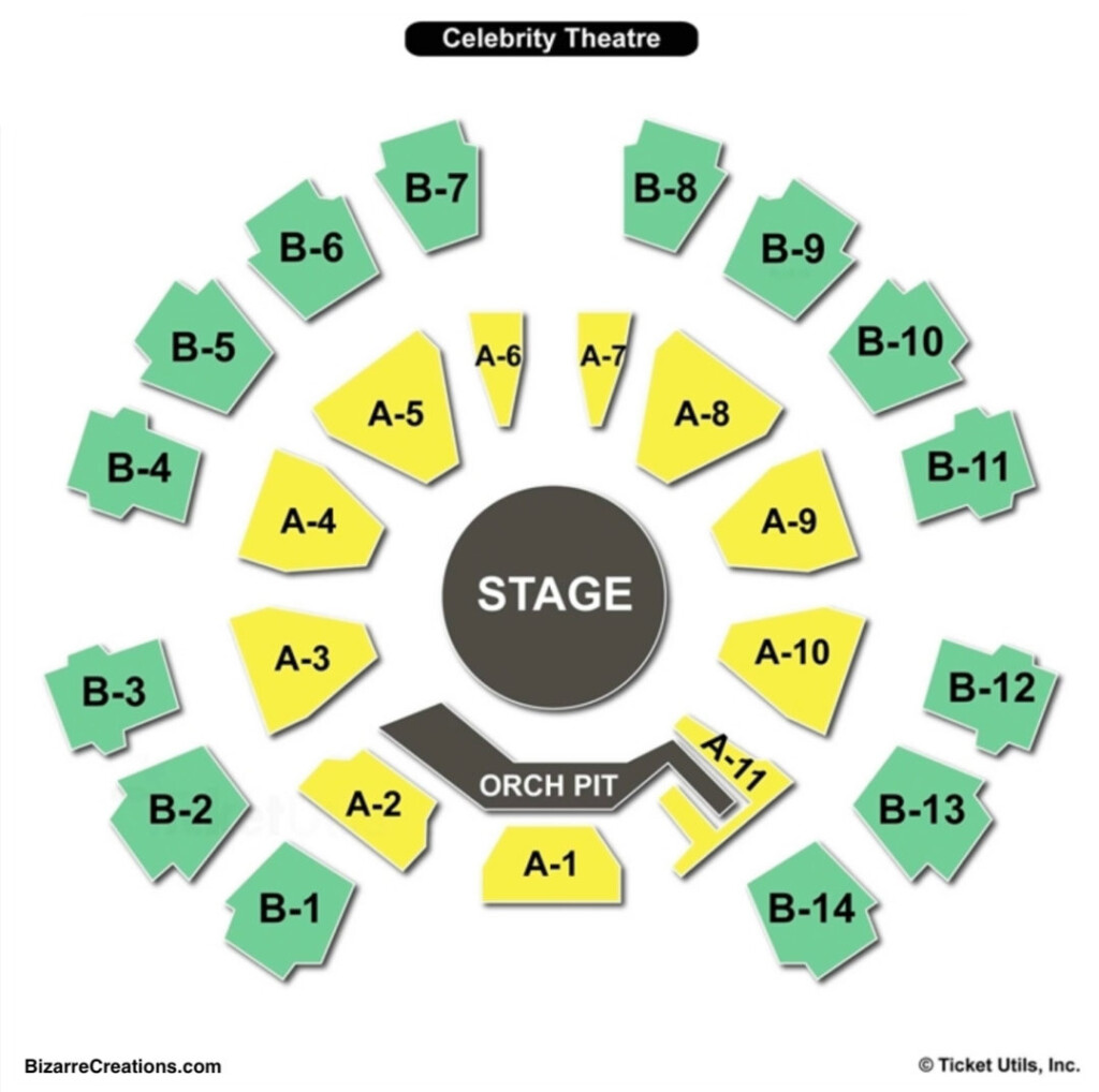 Celebrity Theatre Seating Chart Seating Charts Tickets