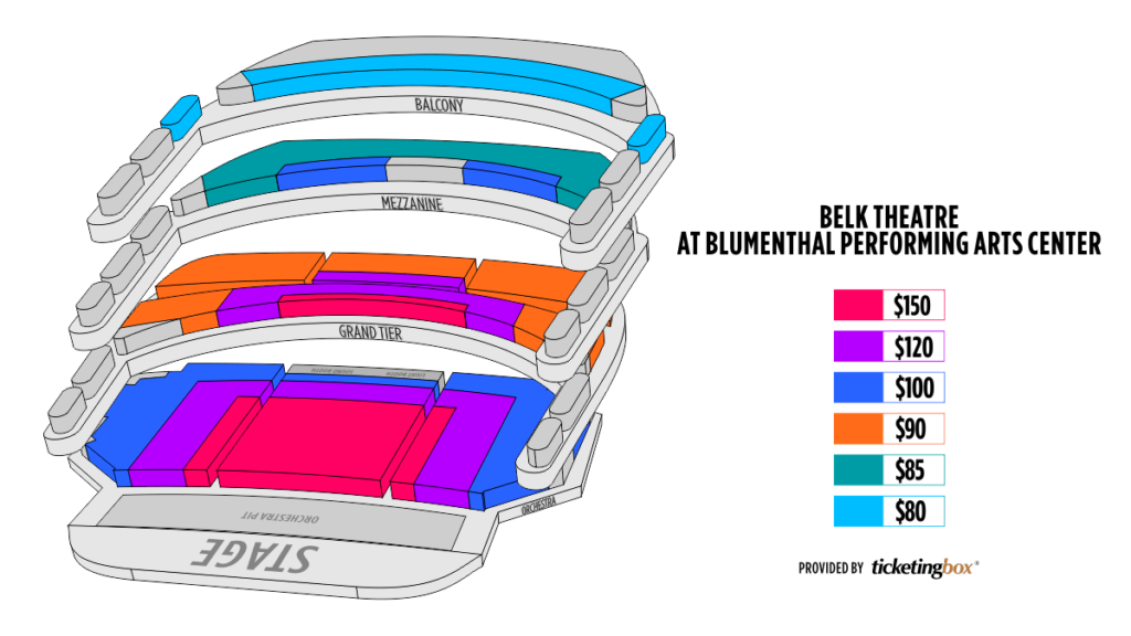 Charlotte Belk Theater At Blumenthal Performing Arts Center Seating Chart