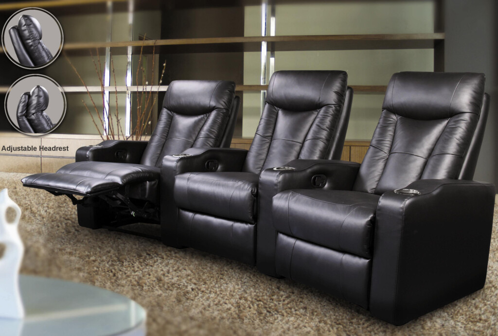 Coaster Pavillion Contemporary Leather Theater Seating Rife s Home 