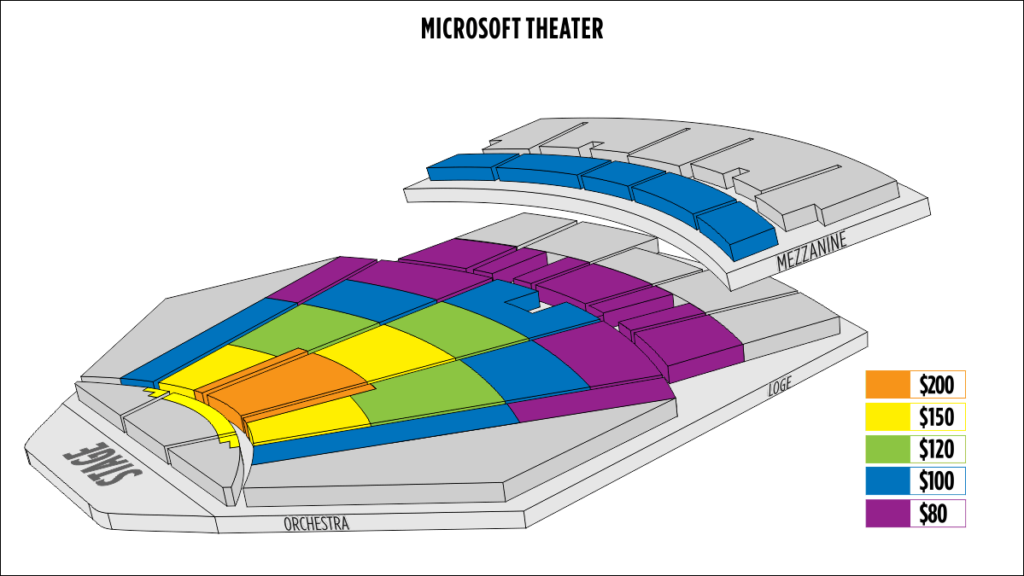 Downtown LA Microsoft Theater Seating Chart English Shen Yun 