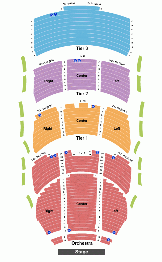 Eccles Theater Seating Chart Maps Salt Lake City