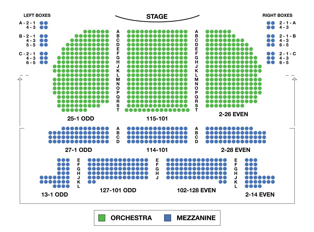 Eugene O Neill Theatre Broadway Seating Chart Large With Images