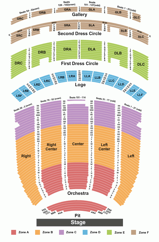 Fabulous Fox Theatre Seating Chart Maps Atlanta