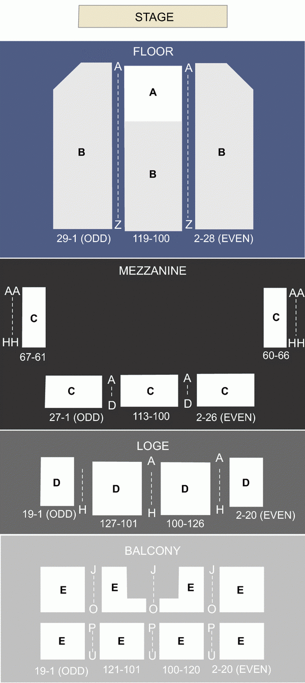 Fisher Theater Detroit Seating Chart With Seat Numbers Theater