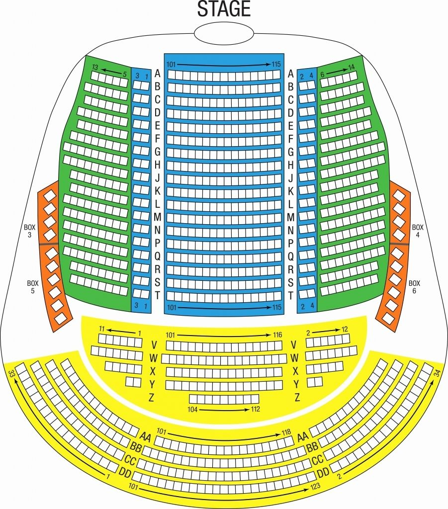 Fox Theater Seating Chart With Seat Numbers