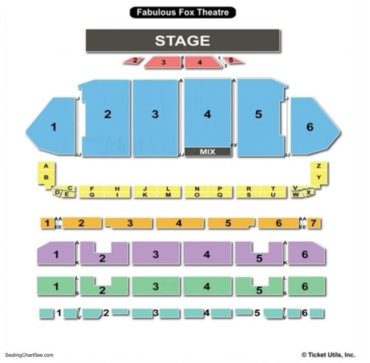 Fox Theater St Louis Seating Chart With Seat Numbers Theater Seating