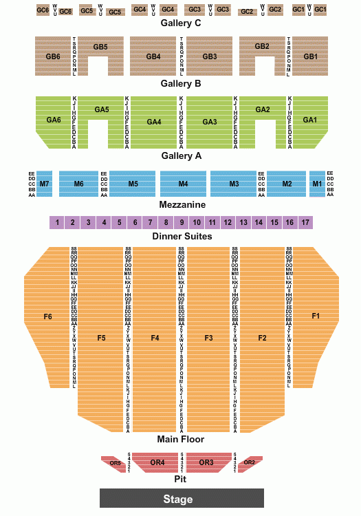 Fox Theatre Seating Chart Seating Maps Detroit