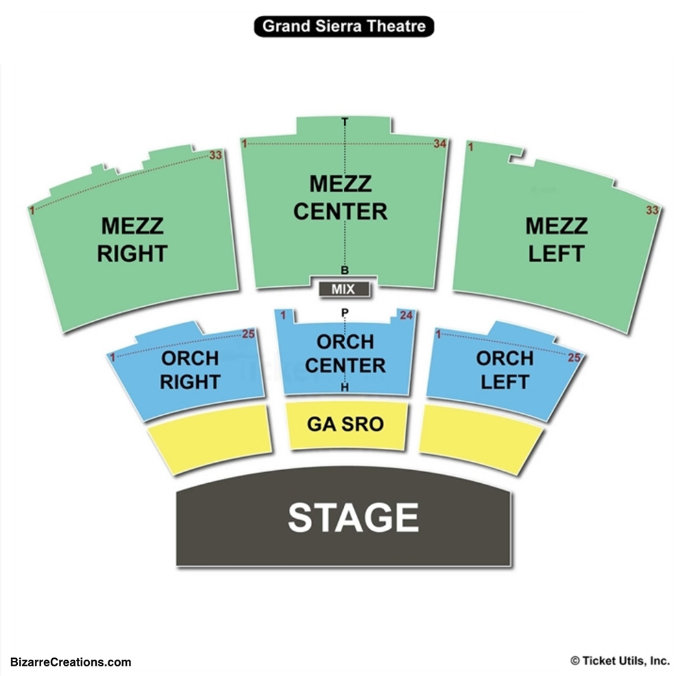 Grand Sierra Theatre Seating Charts Views Games Answers Cheats