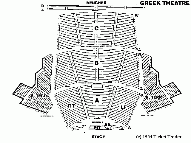 Greek Theater Seating Chart