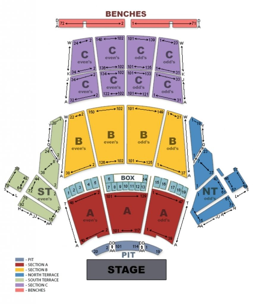 Greek Theater Seating Chart View