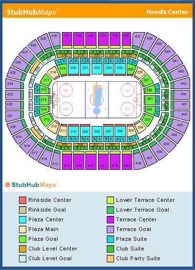 Honda Center Seating Chart Pictures Directions And History Anaheim 