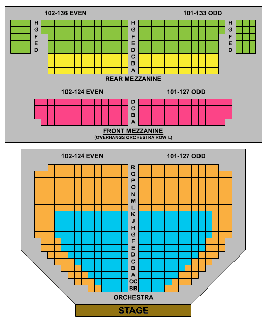 Golden Theater Nyc Seating Chart Theater Seating Chart