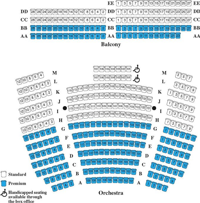 Landmark Theatre Syracuse Ny Seating Chart Seating Chart Landmark 