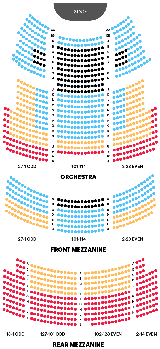 Majestic Theater Seating Chart