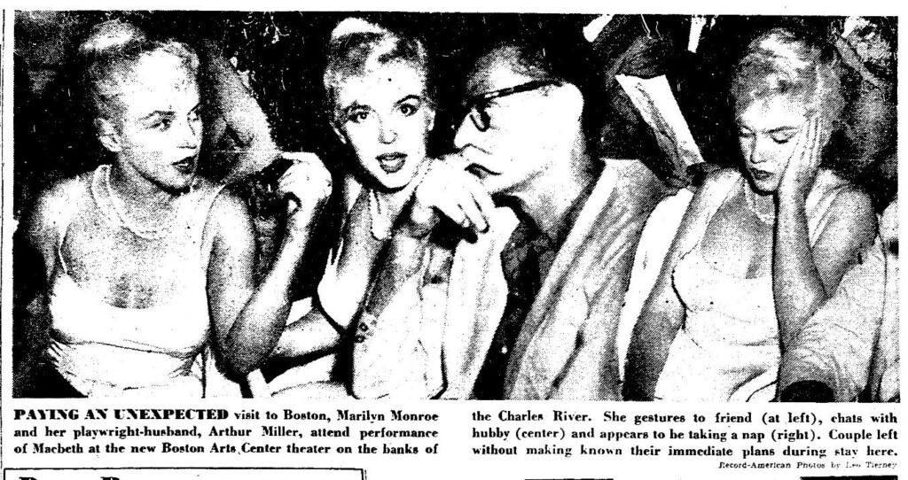 Marilyn Monroe And Arthur Miller Attend A Performance Of Macbeth At The 