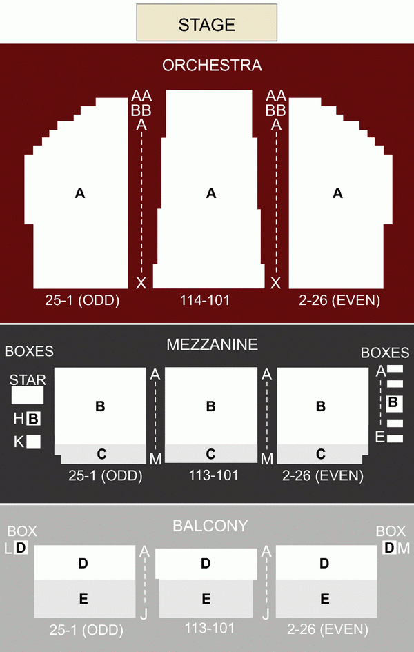 National Theater Washington DC Seating Chart Stage Washington 