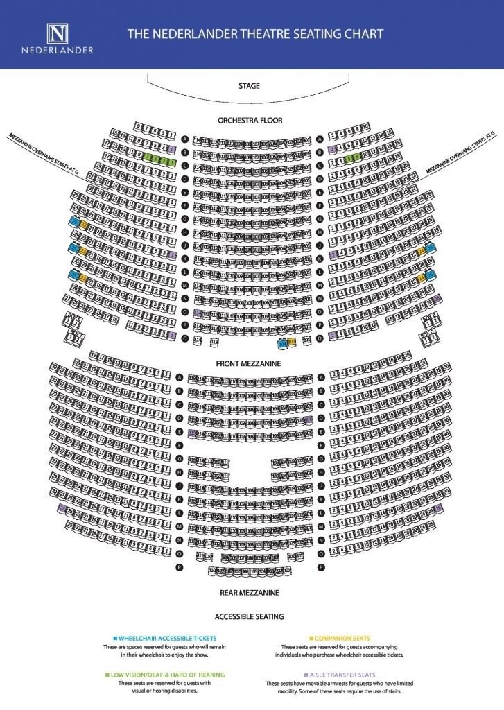Nederlander Theater Seating Chart In 2020 Nederlander Theatre 