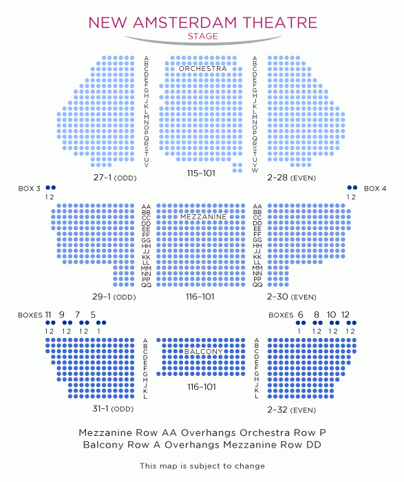 New Amsterdam Theatre Seating Chart