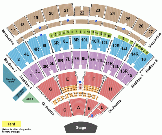 Northwell Health At Jones Beach Theater Seating Chart Wantagh