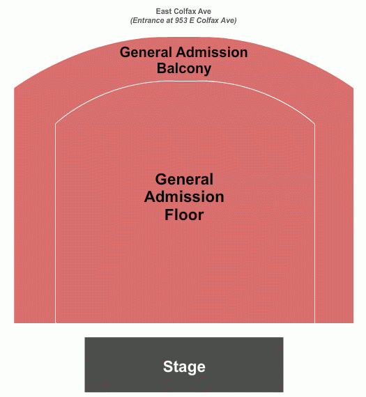 Ogden Theatre Seating Chart And Maps Denver