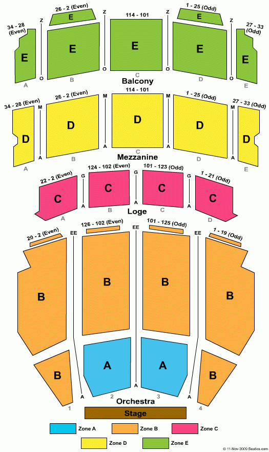 Ohio Theater Interactive Seating Chart Auglemezquita 99