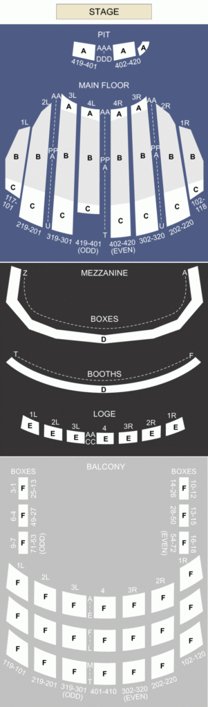 Oriental Theatre Seating Chart Chicago Two Birds Home