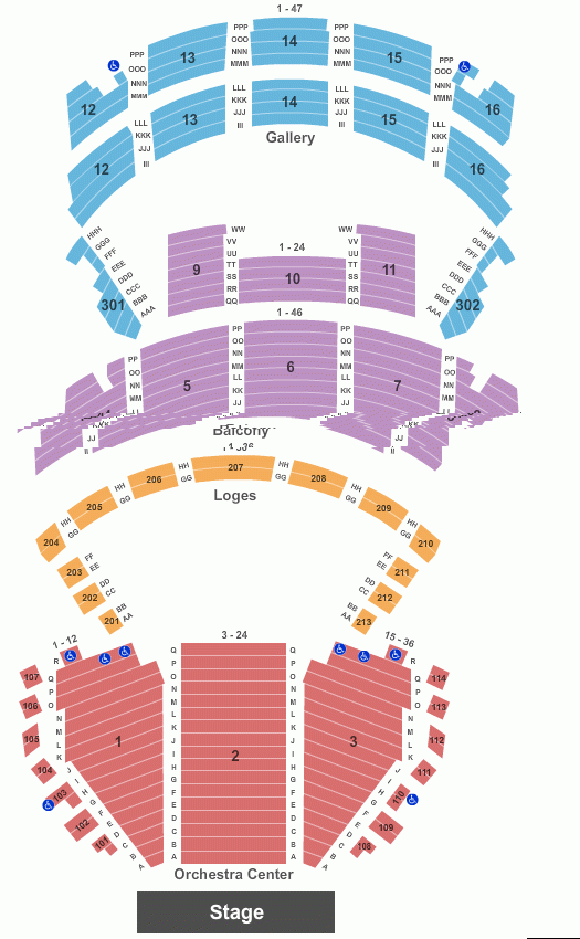 Orpheum Theater Seating Chart Maps New Orleans