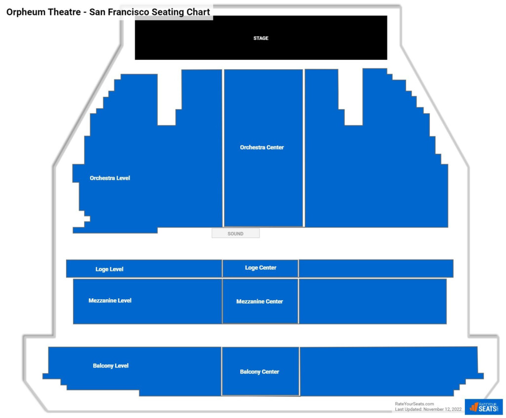 Orpheum Theatre San Francisco Seating Chart RateYourSeats