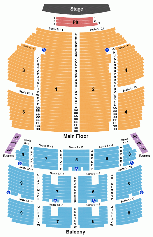 Orpheum Theatre Seating Chart Maps Minneapolis