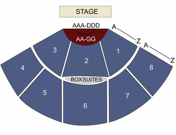 Pacific Amphitheatre Costa Mesa CA Seating Chart Stage Costa