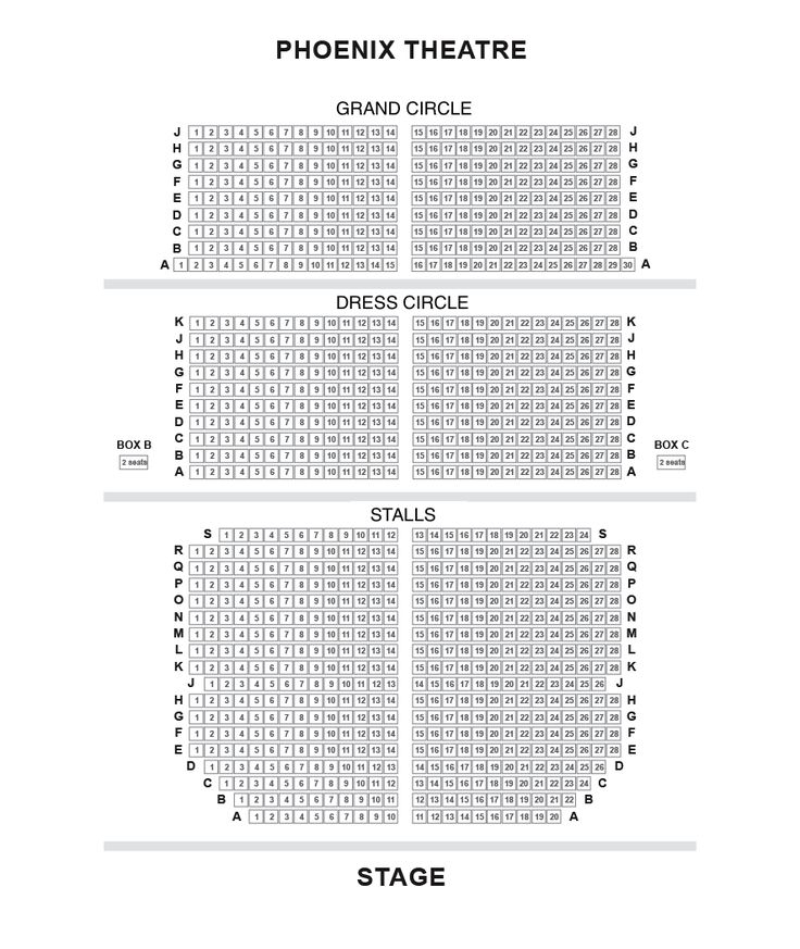 Phoenix Theatre London Seat Guide And Chart Phoenix Theater Seating 