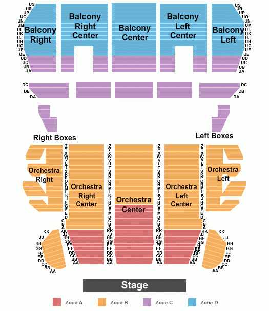 Proctors Theatre Seating Chart Maps Schenectady