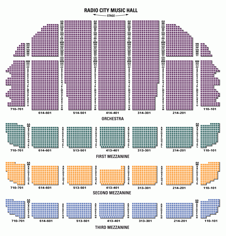 Radio City Christmas Spectacular Tickets Seating Chart Off Broadway 