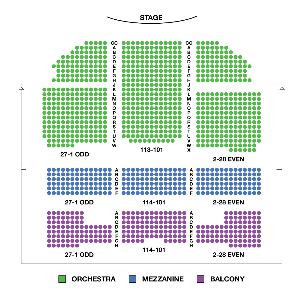 Richard Rodgers Theatre Broadway Seating Chart Large Richard Rodgers 