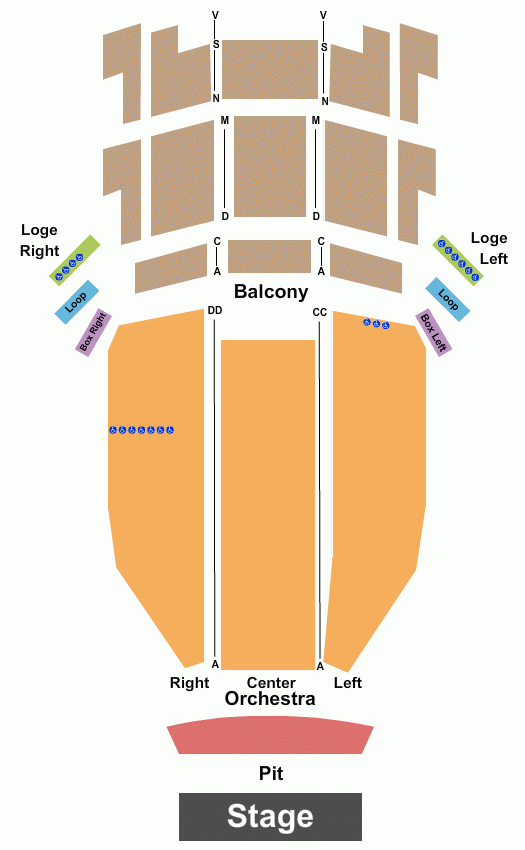 Saenger Theatre Seating Chart Maps Pensacola